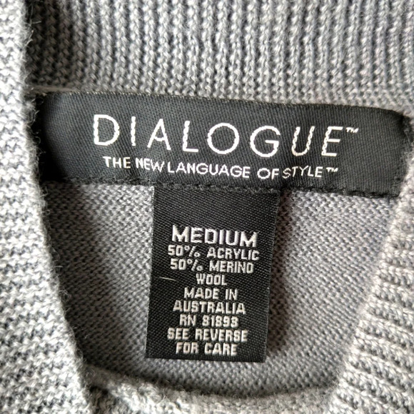 Dialogue Merino blend Mock Turtle Short Sleeve Sweater M - Picture 4 of 9